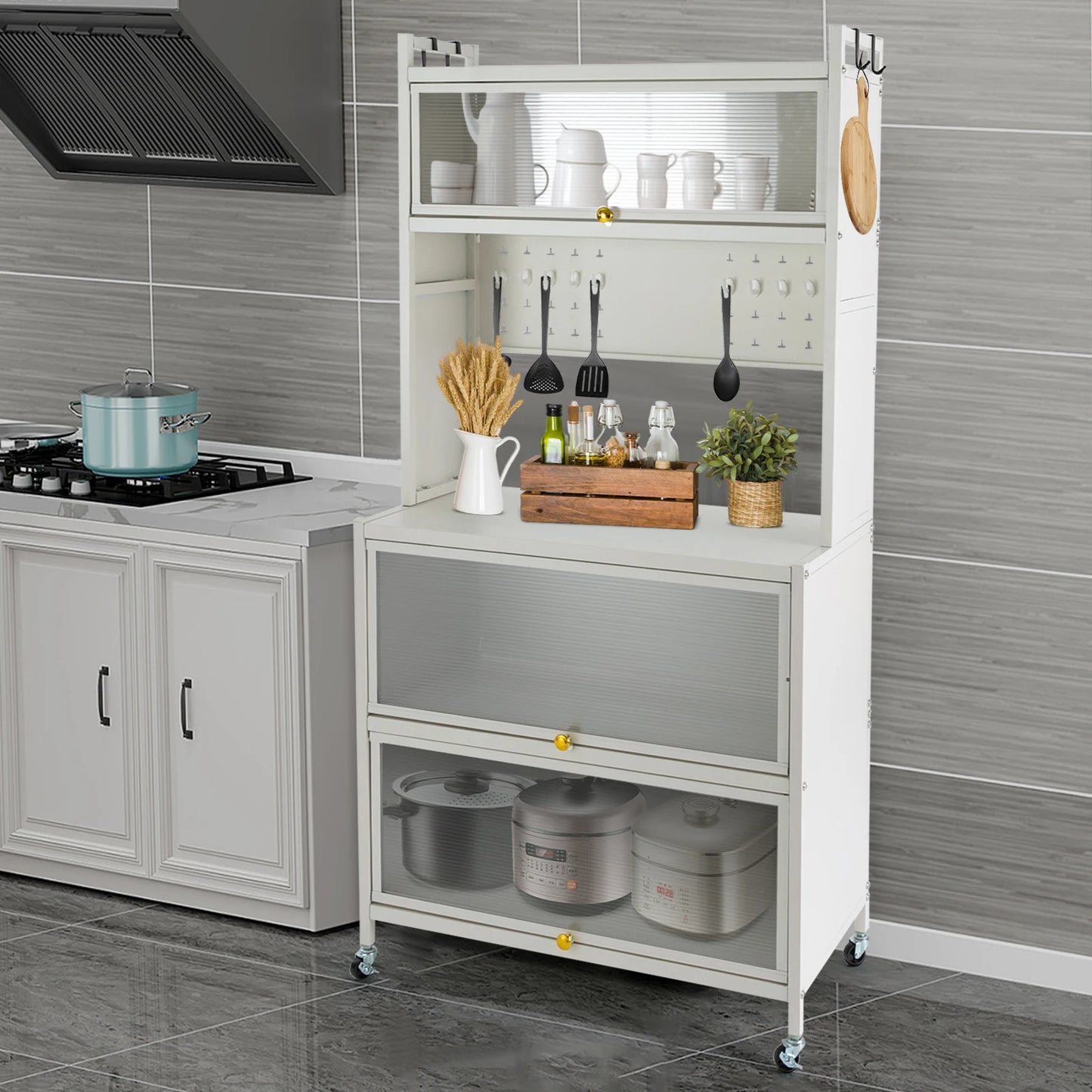 5-Tier Dust-Proof Storage Cabinet