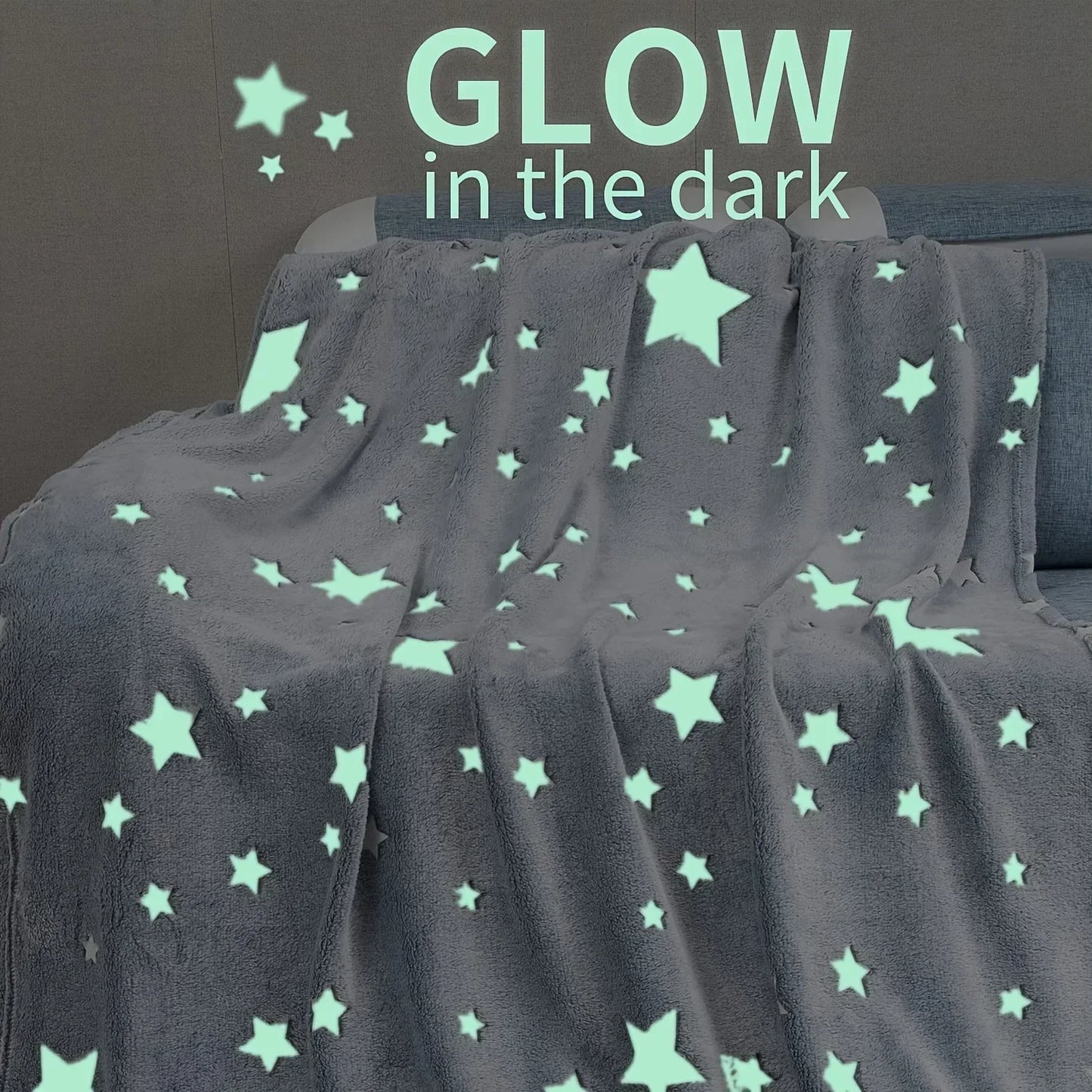 Luminous Glow-in-the-Dark Moon Blanket for Kids – Cozy and Soft