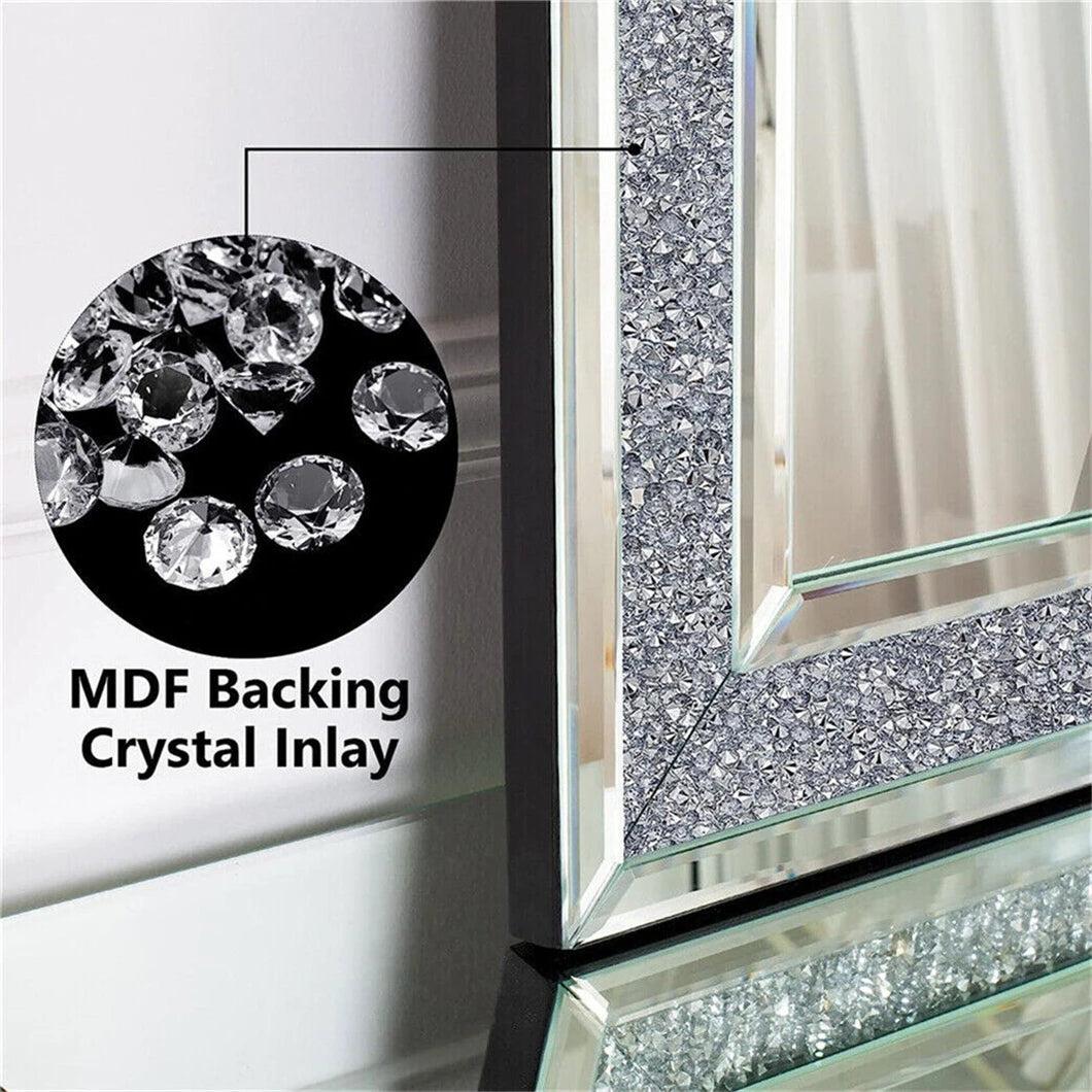 Crushed Diamond Crystal Wall Mirror