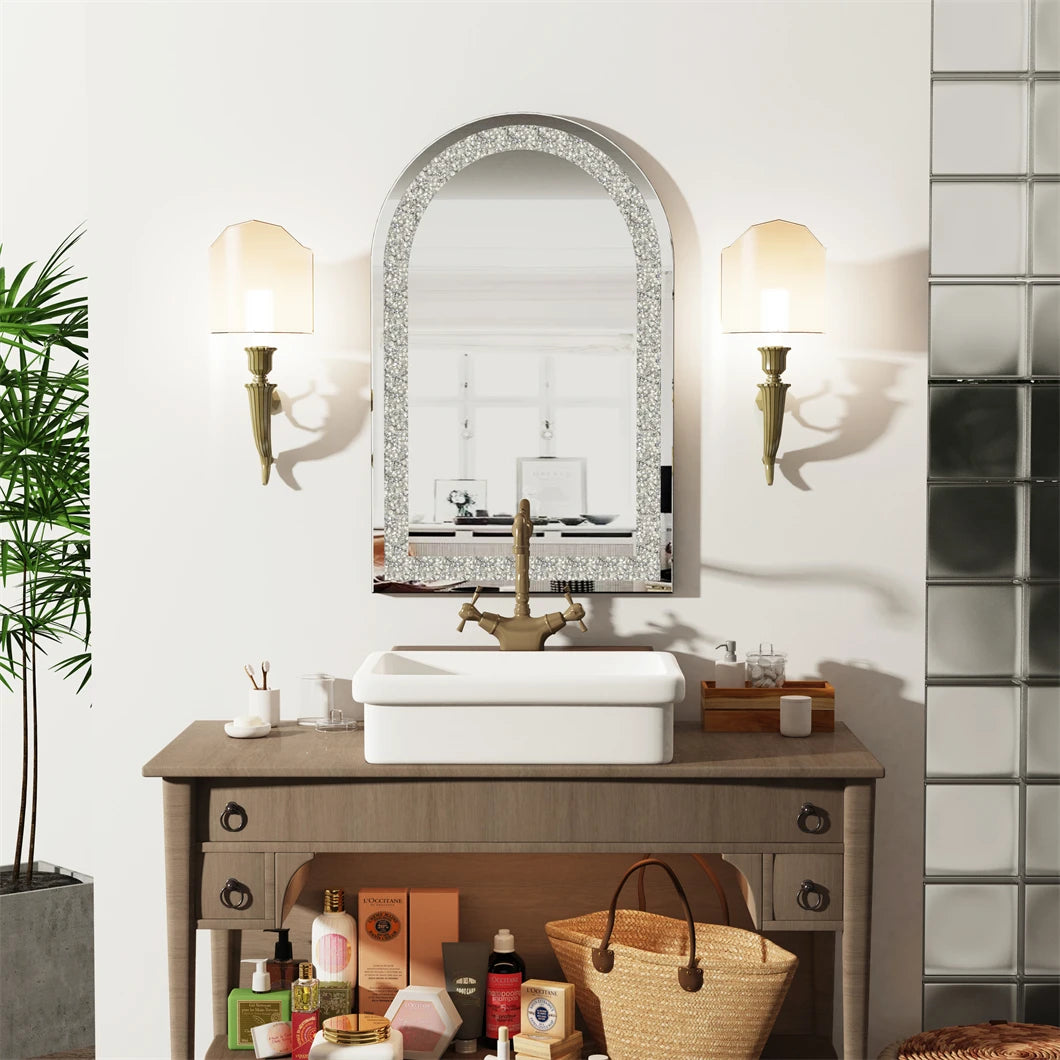 Crushed Diamond Crystal Wall Mirror
