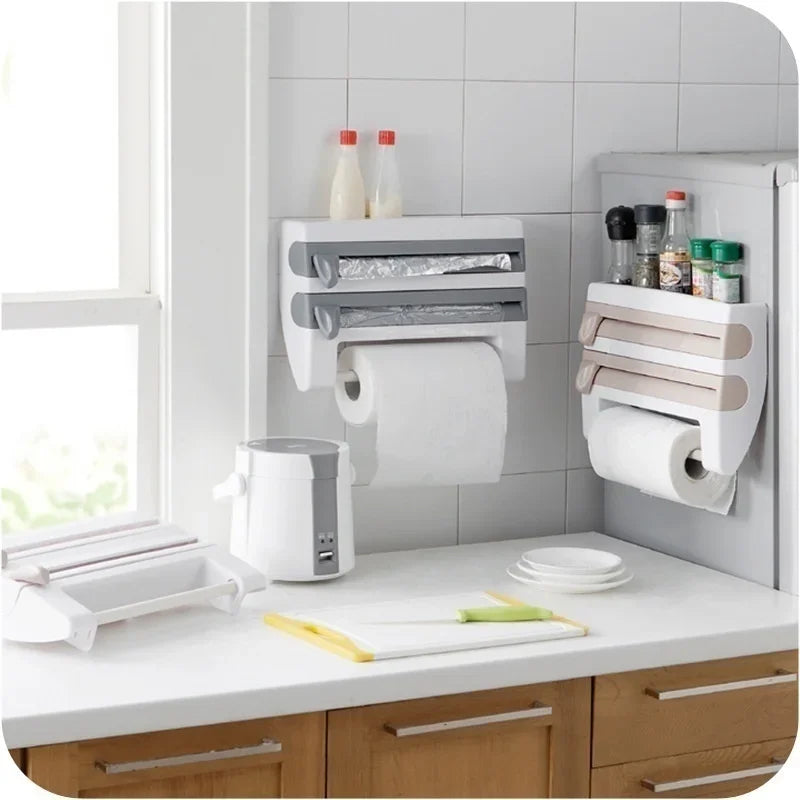 4-in-1 Wall Mounted Kitchen Storage Rack