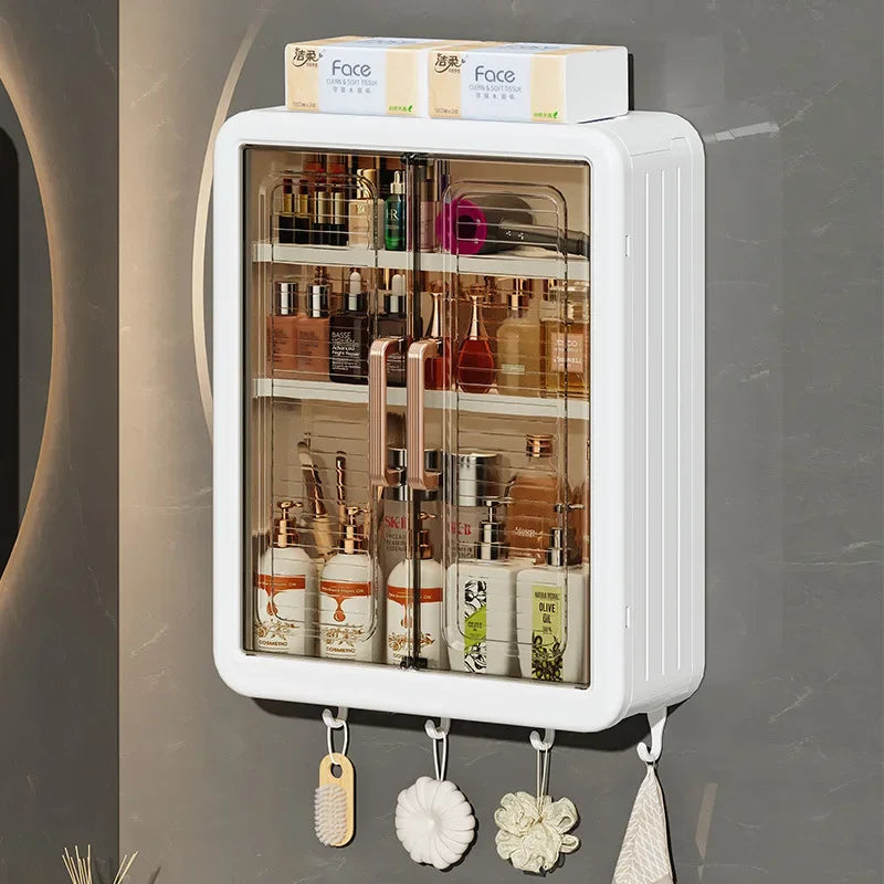 Wall-Mounted Bathroom Storage Cabinet with Magnetic Door