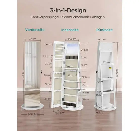 LumiSpin 360° Jewelry Mirror