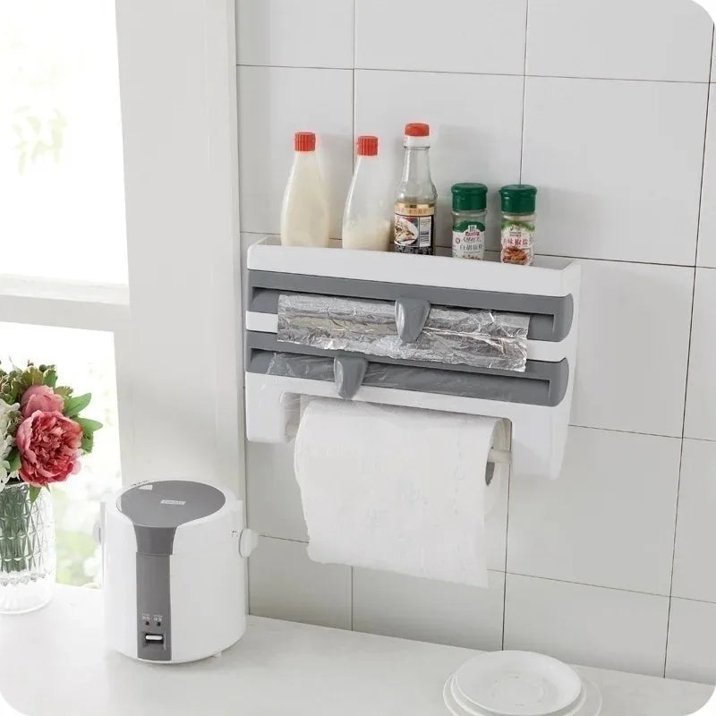 4-in-1 Wall Mounted Kitchen Storage Rack
