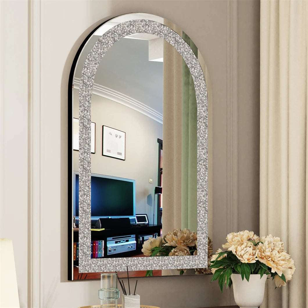 Crushed Diamond Crystal Wall Mirror
