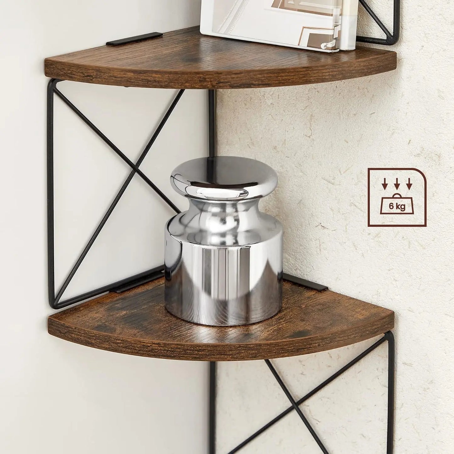 Zigzag 5-Level Corner Shelf for Bedroom & Living Room