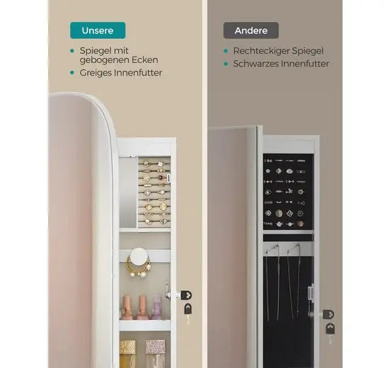 LumiMirror LED Jewelry Cabinet
