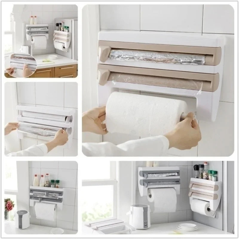 4-in-1 Wall Mounted Kitchen Storage Rack