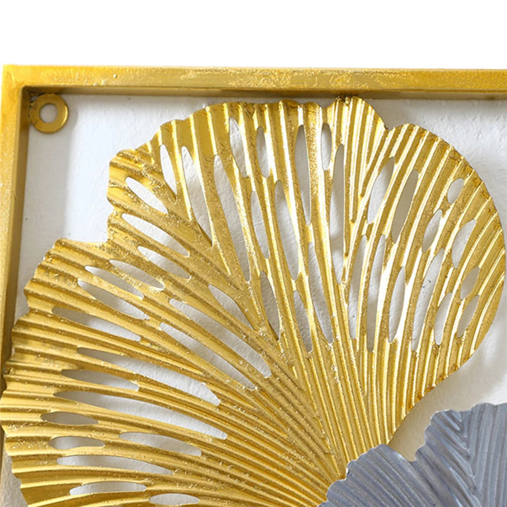 3D Ginkgo Leaves Metal Wall Art