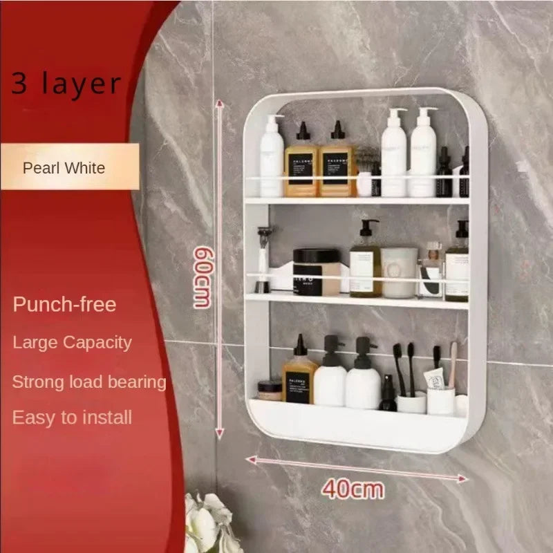 Wall-Mounted Bathroom & Kitchen Storage Shelf