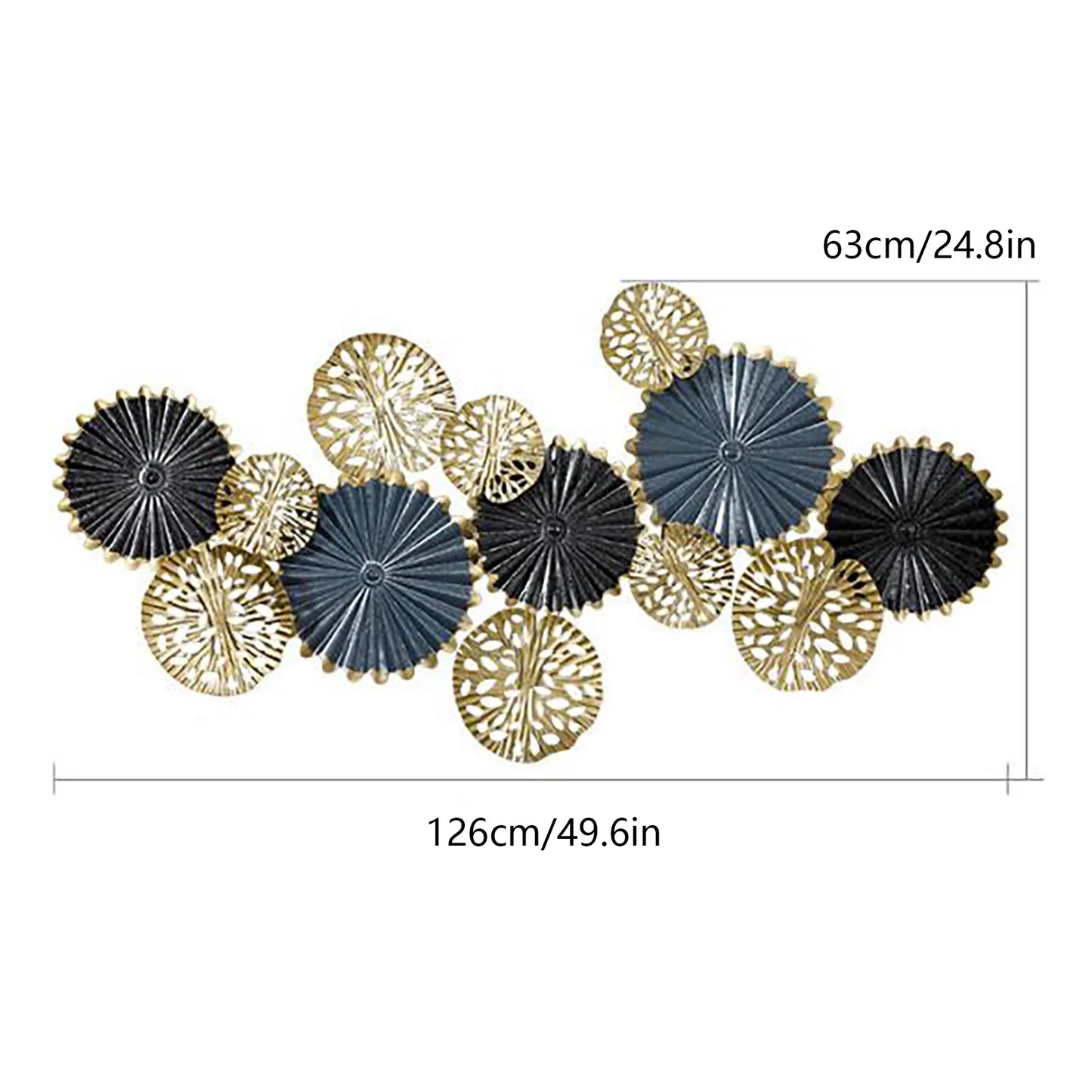 Gold Leaf 3D Metal Wall Art