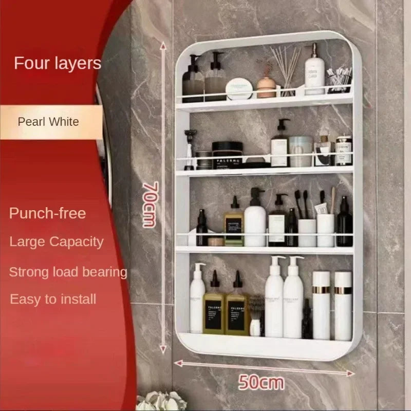 Wall-Mounted Bathroom & Kitchen Storage Shelf