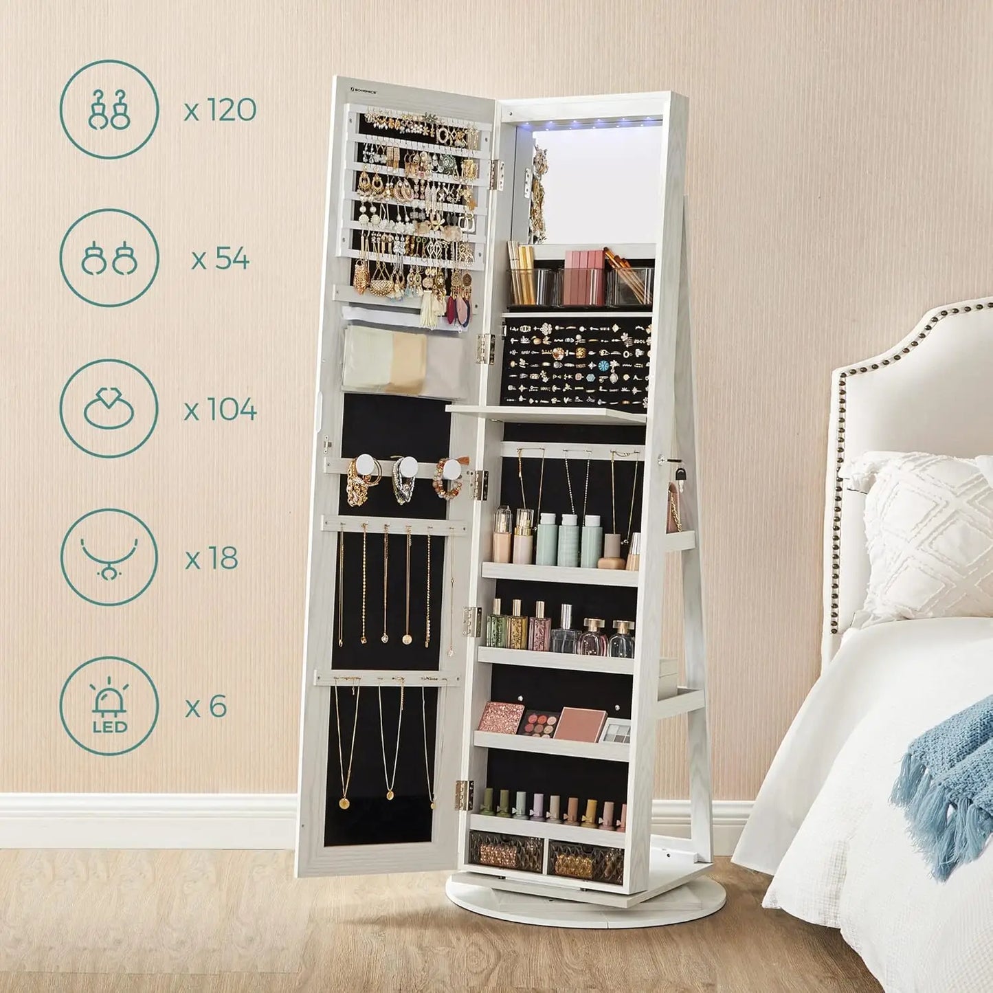 LumiSpin 360° Jewelry Mirror