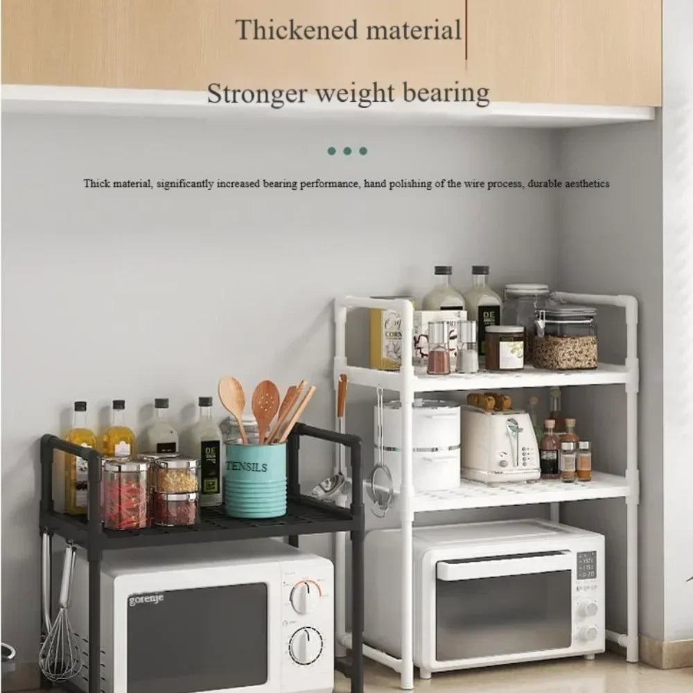 Modern Microwave Rack – 2-Tier Kitchen Storage Shelf