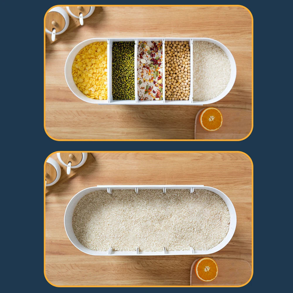 Wall-Mounted 5-Grid Cereal Dispenser