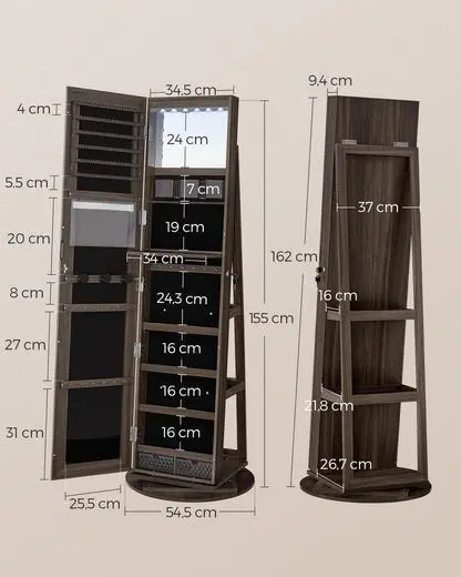 LumiSpin 360° Jewelry Mirror