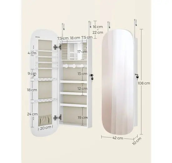 LumiMirror LED Jewelry Cabinet