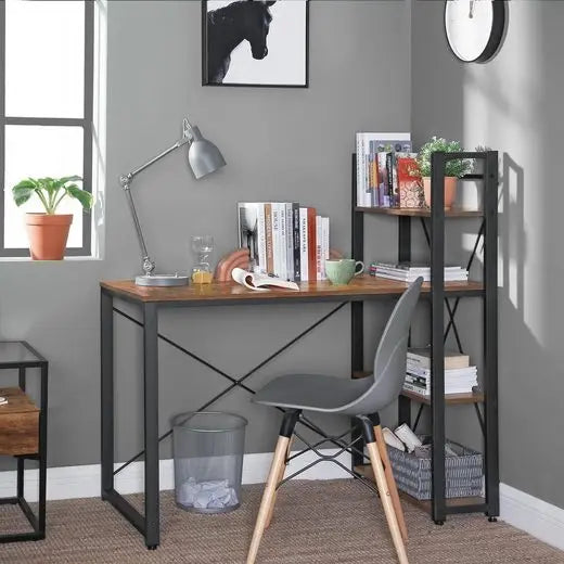Desk, computer table with shelves on the right or left