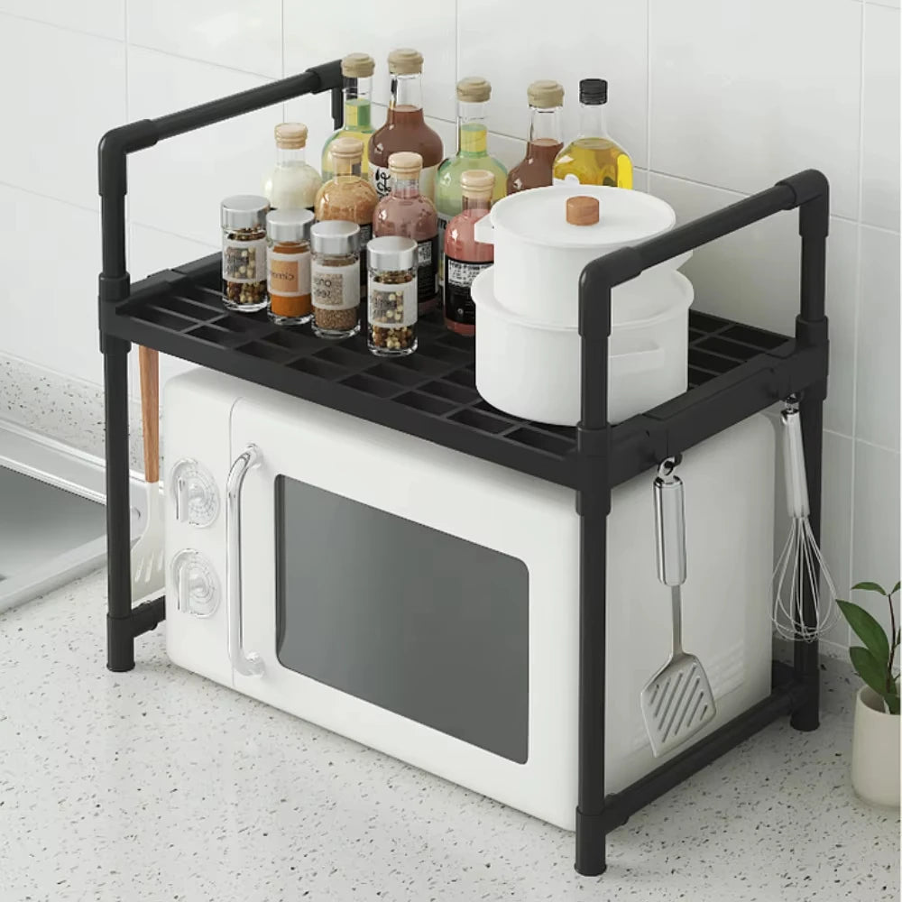 Modern Microwave Rack – 2-Tier Kitchen Storage Shelf