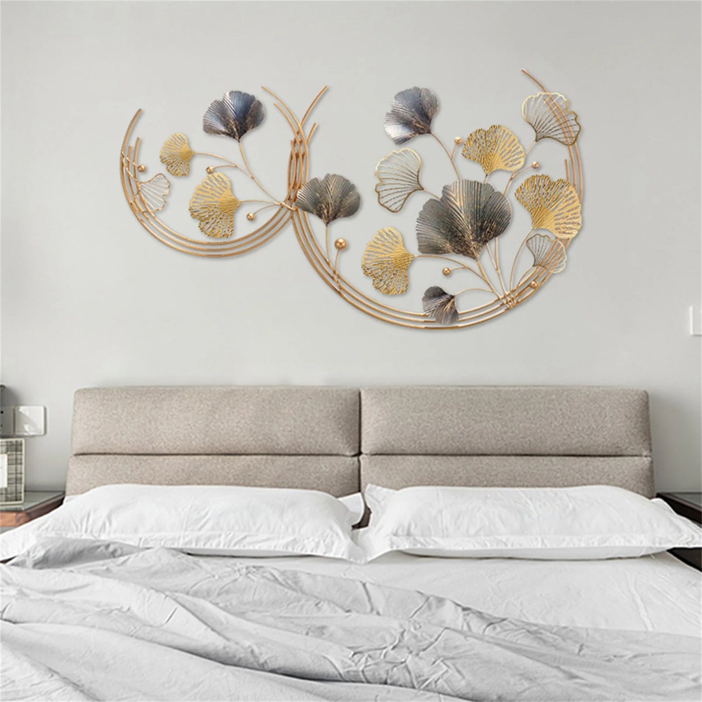 Modern Ginkgo Leaves Metal Wall Art