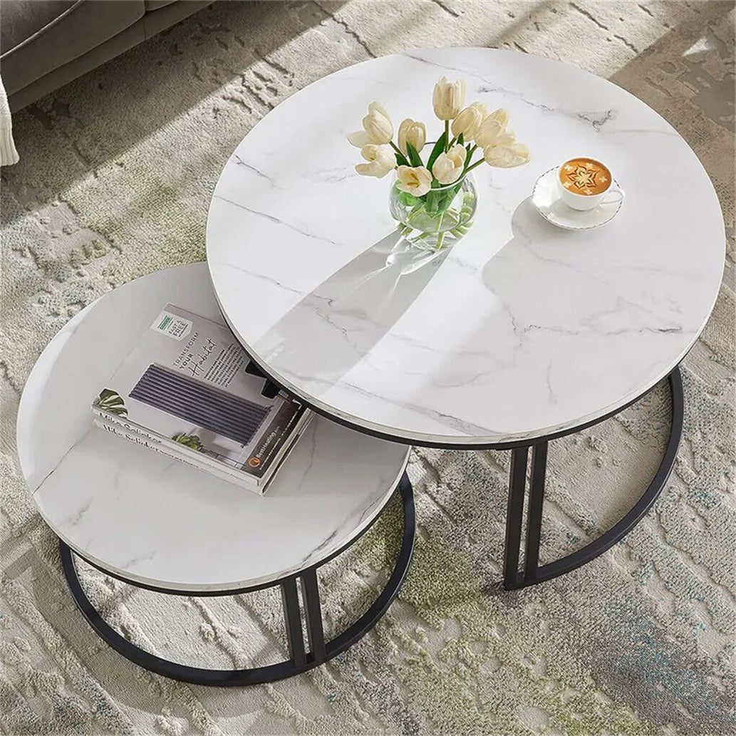 Coffee Table Set of 2 Nesting Accent