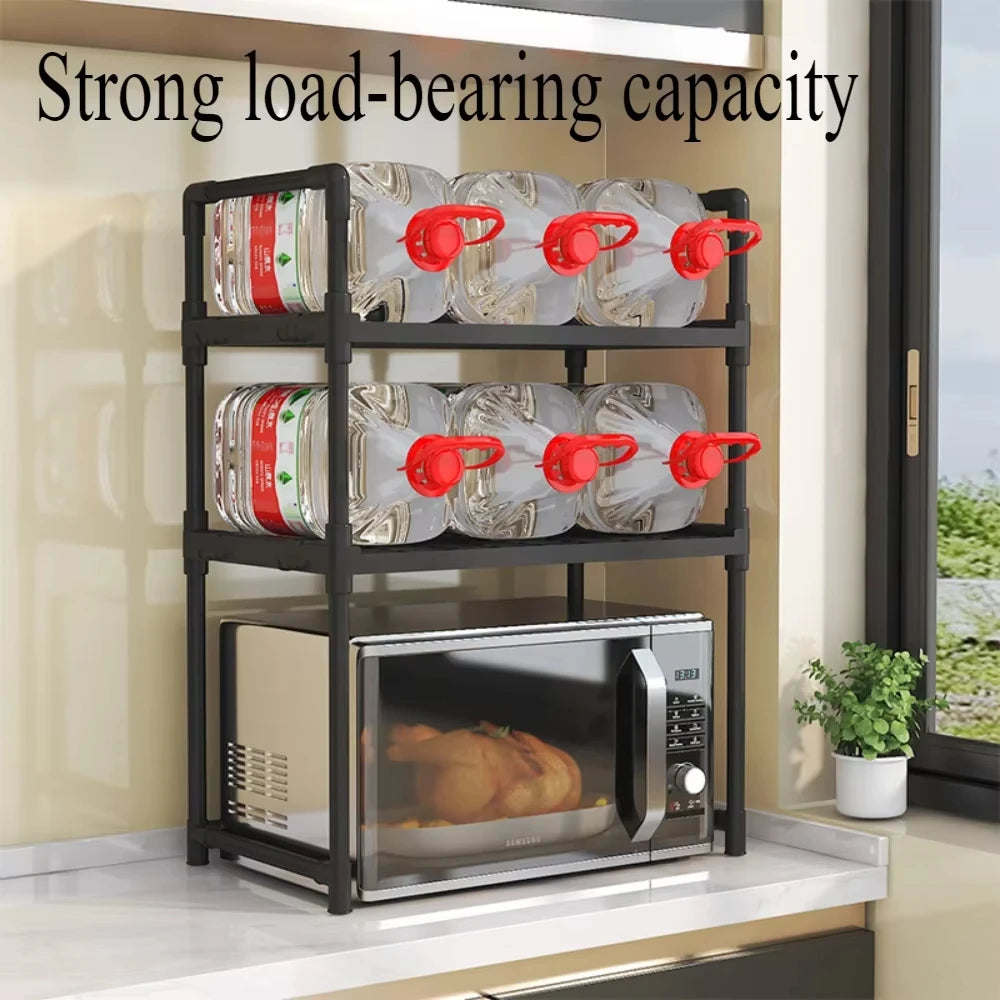 Modern Microwave Rack – 2-Tier Kitchen Storage Shelf