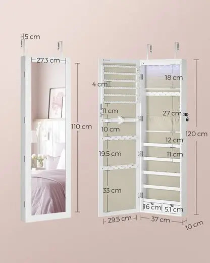 LumiMirror LED Jewelry Cabinet