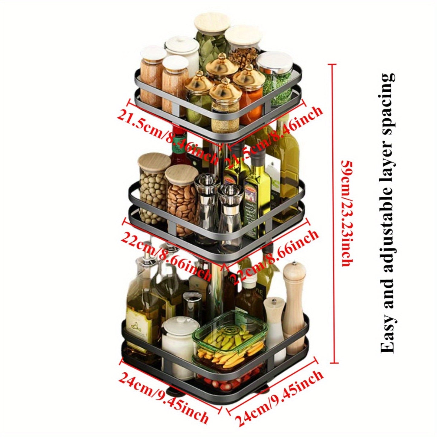 SpinStack 3-Tier Organizer