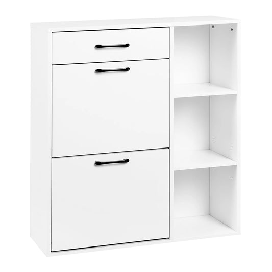 3-Tier Narrow Shoe Rack with Drawer