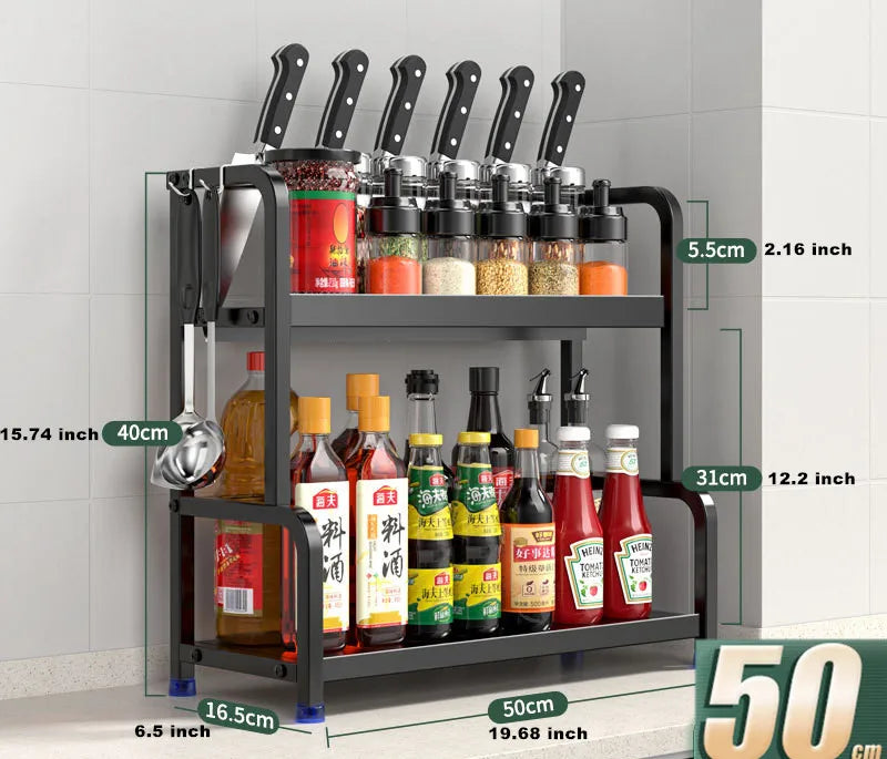 2/3-Tier Stainless Steel Kitchen Organizer