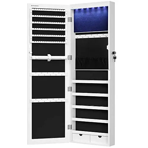SecureGlow Jewelry Organizer Mirror