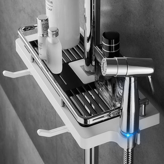Lift-Up Shower Storage Rack with No-Drill Shelves