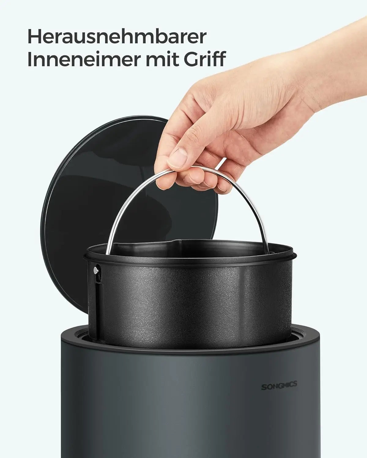 Cosmetics bucket, 3L bathroom trash can