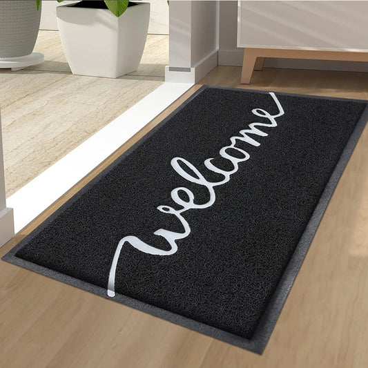 Kitinjoy Absorbent Welcome Door Mat – High-Quality Low Profile Rug