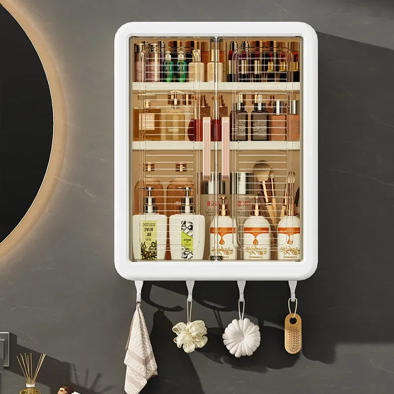 Wall-Mounted Bathroom Storage Cabinet with Magnetic Door