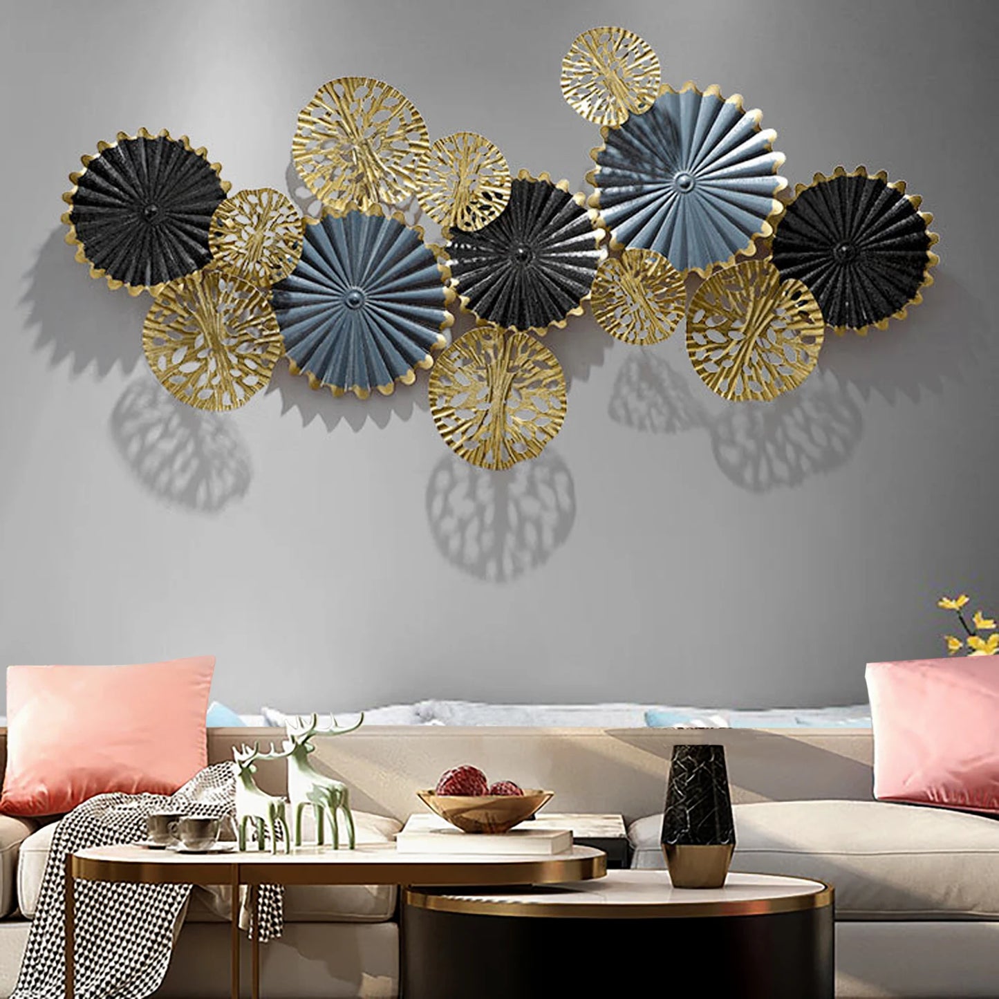 Gold Leaf 3D Metal Wall Art