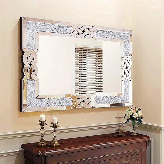 Large Crystal Diamond Wall Mirror