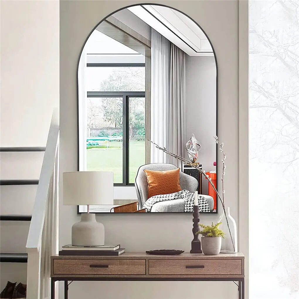 Black Arched Decorative Mirror