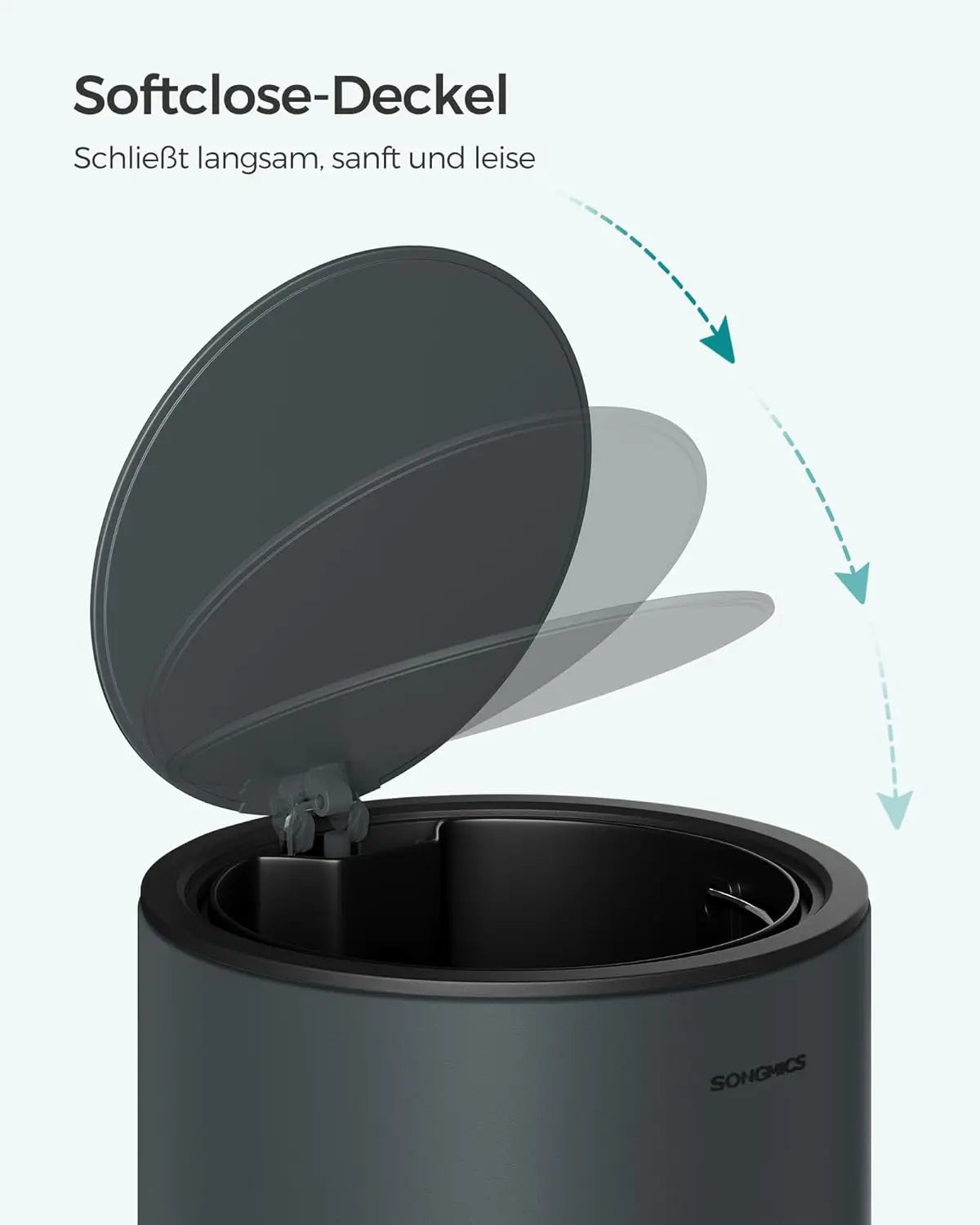 Cosmetics bucket, 3L bathroom trash can