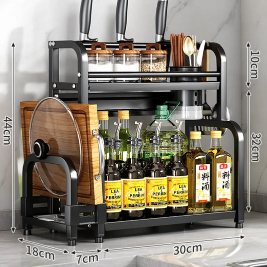 2 Layers Kitchen Storage Rack Stainless