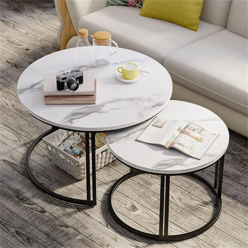 Coffee Table Set of 2 Nesting Accent