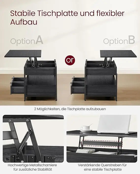 FlexiLift Height-Adjustable Coffee Table