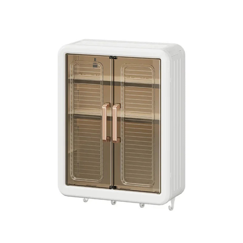 Wall-Mounted Bathroom Storage Cabinet with Magnetic Door