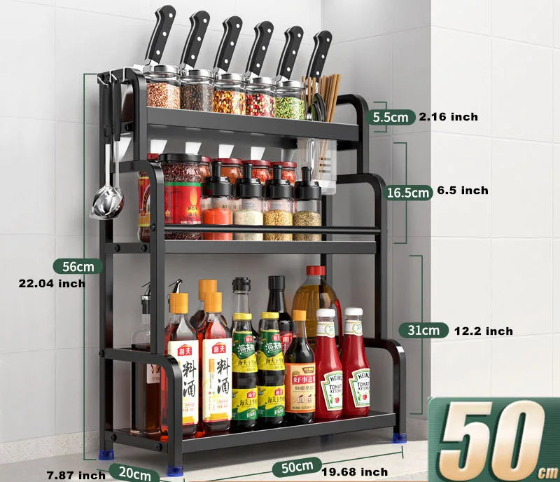 2/3-Tier Stainless Steel Kitchen Organizer