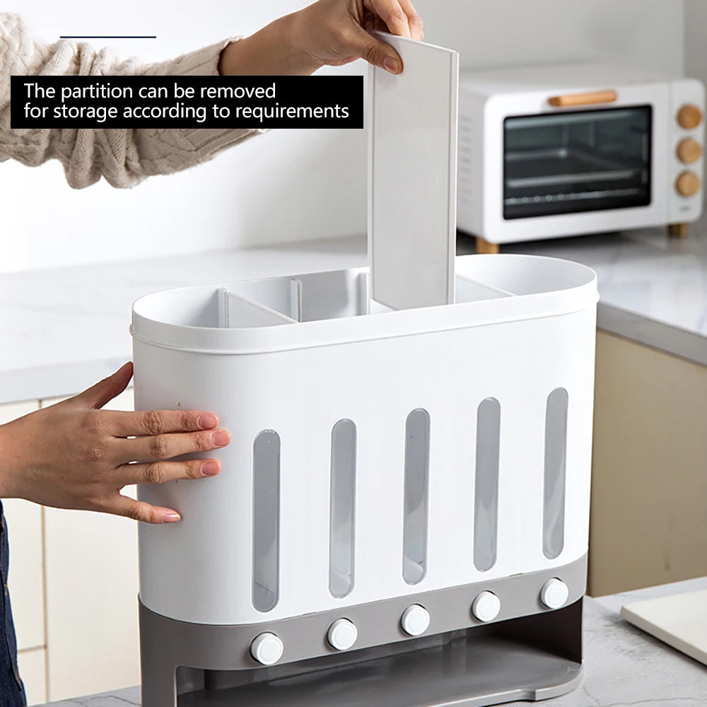 Wall-Mounted 5-Grid Cereal Dispenser