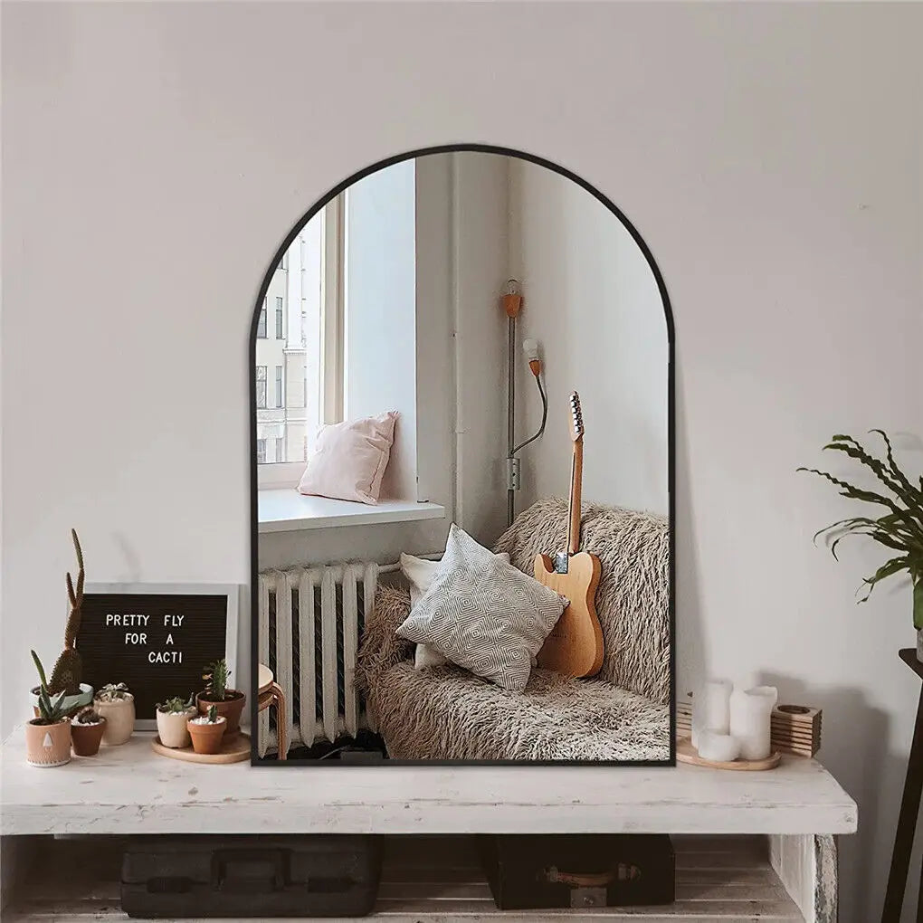 Black Arched Decorative Mirror