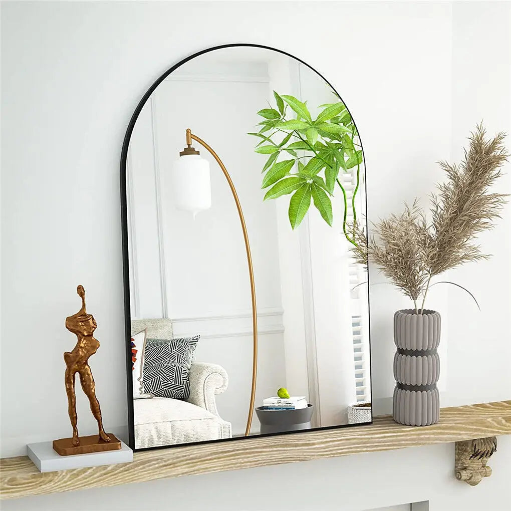 Black Arched Decorative Mirror
