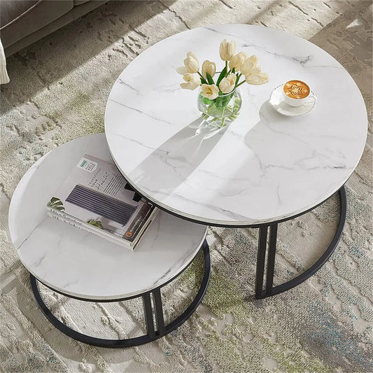 Coffee Table Set of 2 Nesting Accent