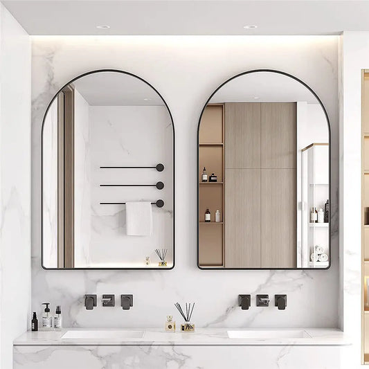 Black Arched Decorative Mirror