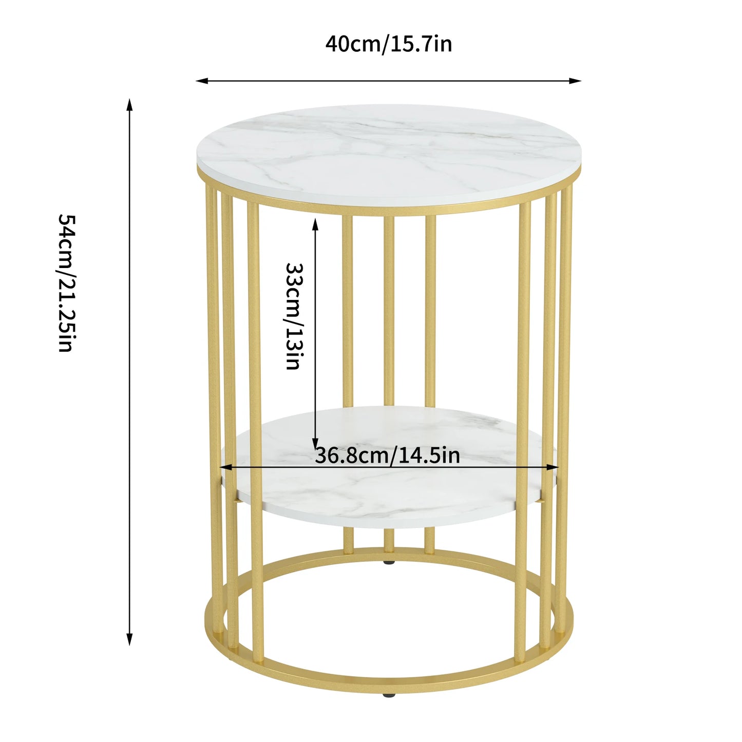 Round Marble Coffee Table Sofa Side